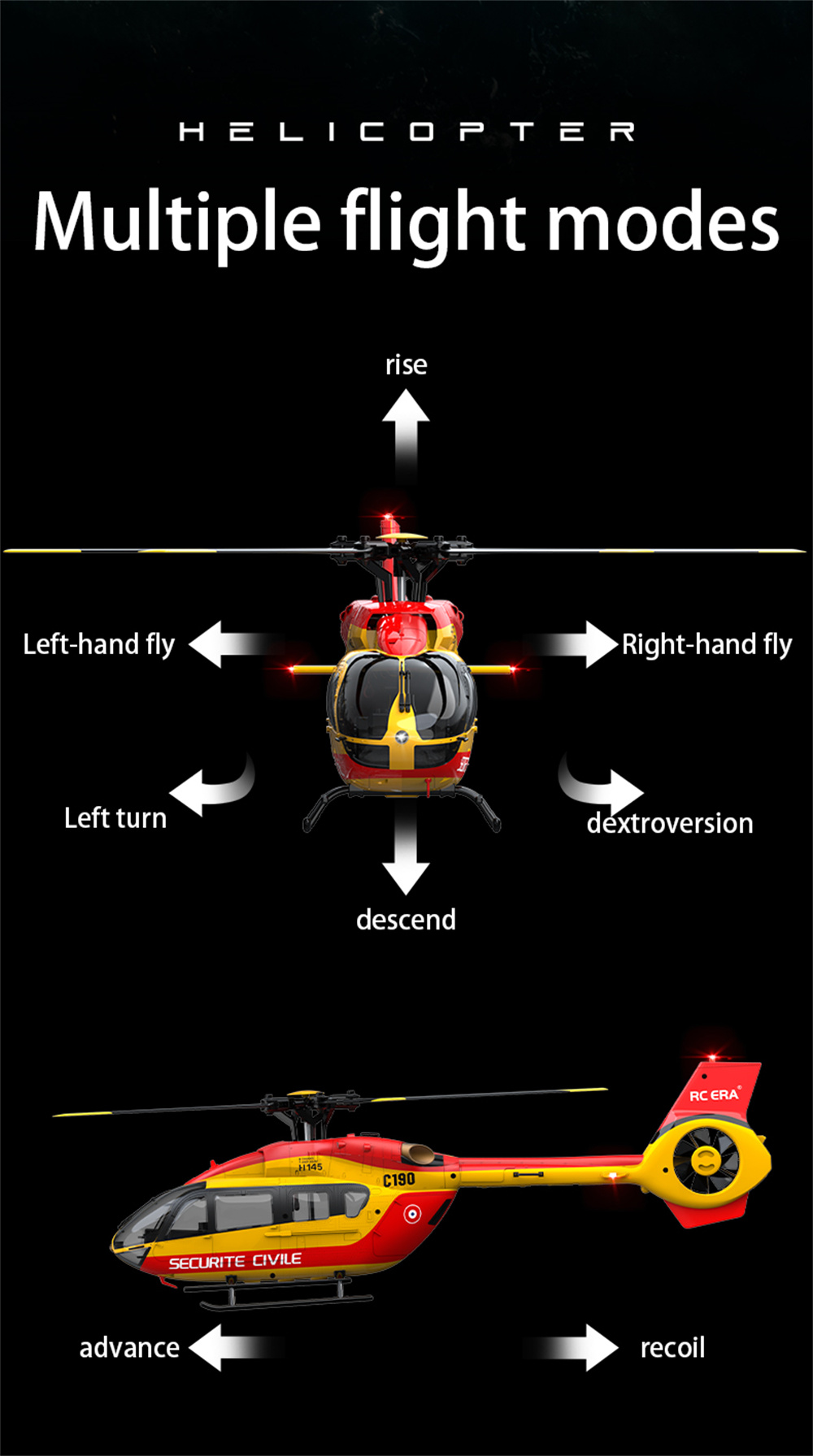 RC-ERA-C190-130-H145-Skala-24G-6CH-6-Achsen-Gyro-Optischer-Fluss-Lokalisierung-Houmlhenhalten-Flybar-2015013-11